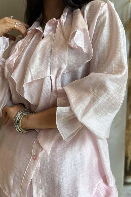 Regency Ruffle Blouse Rosewater